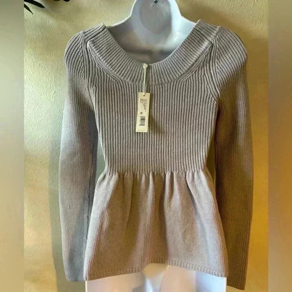 Rebecca Taylor Women's Scoop Neck Peplum Pullover - Picture 4 of 6